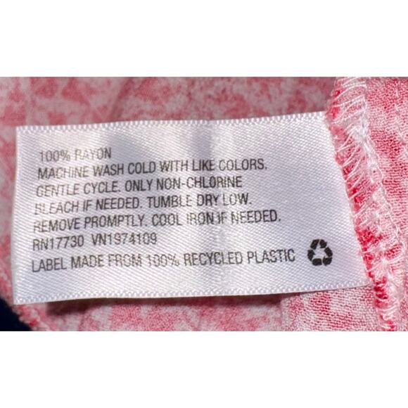 Universal Thread Red & White Cropped Wrap Blouse Women's Size Large Boho Western - Picture 6 of 7